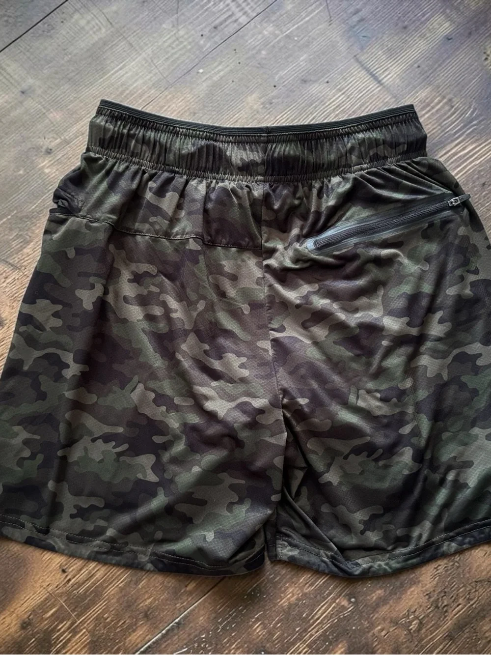 BYLT Basics Mens Medium Camo Athletic Shorts Built In Liner Drawstring